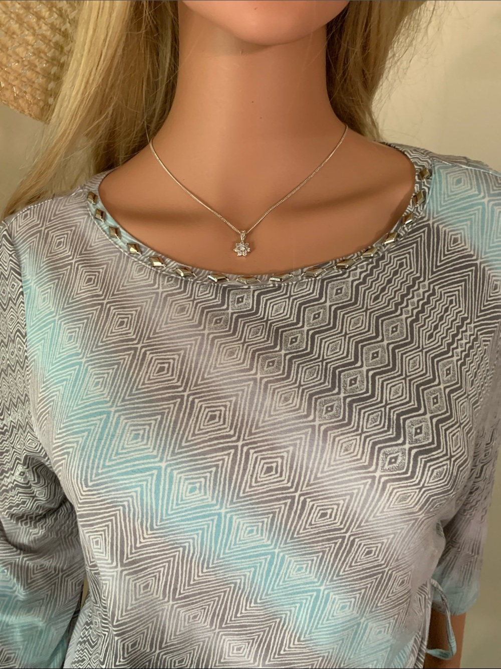 Top 3/4 Sleeve Scoop Neck Size Petite P/M Ruby Rd